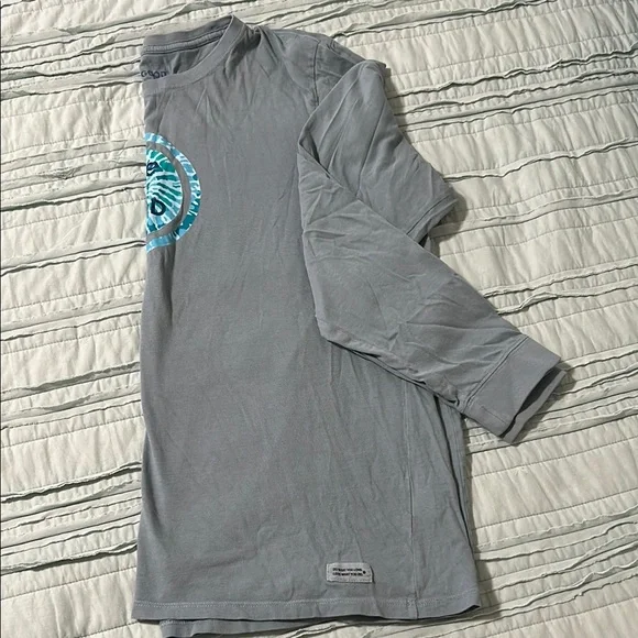 Life Is Good Gray Tee with Navy Logo - Picture 3 of 3